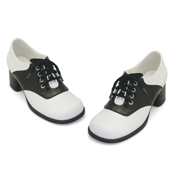 Ellie Shoes E-175-Saddle 1 Heel Shoe Children S / Black/White