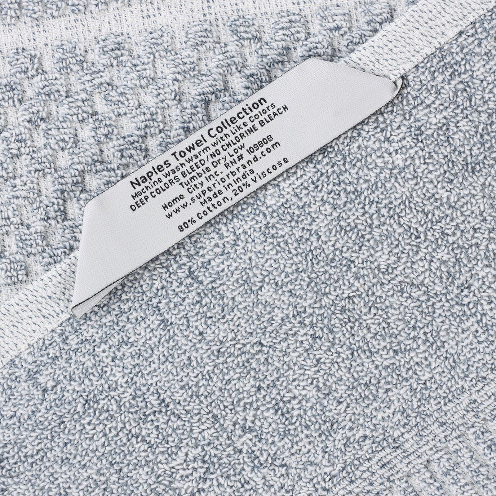 Superior Naples Viscose Cotton Blend Medium Weight Bath Sheets, Set of 2, Denim Blue