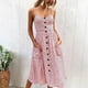 thumbnail image 5 of Vestido con botones,Vestido de verano para mujer, vestido sin mangas con correa ajustable, vestido de verano para mujer, muy recomendado, 5 of 8