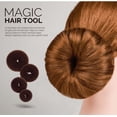 thumbnail image 2 of Hair Donut Bun Maker, FANDAMEI Hair Bun Shaper Set with 20 pcs Invisible Hair Nets for Bun, 4pcs Donut Bun Maker, 5 pcs Hair Elastic Bands, 20 pcs Hair Bobby Pins, 2 of 7