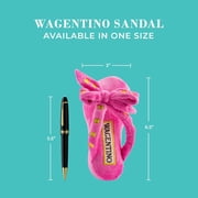 Haute Diggity Dog Wagentino Plush Squeaky Sandal Dog Toy, Hot Pink, One Size