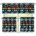 thumbnail image 1 of Aztec Window Kitchen Curtain Tier and Valance,3 Piece Kitchen Window Curtains Set for Living Room Bedroom, 1 of 5