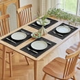 thumbnail image 7 of Faux Linen Placemats Set of 4-12 x 18 Inch, Heat Resistant Double Layered Durable Burlap Farmhouse Place Mats, Non-Slip Washable Rustic Table Mats for Dining, Kitchen, Party, 7 of 7