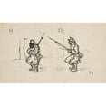 thumbnail image 2 of Ivan Ivanec 14x10 Gold Ornate Wood Frame and Double Matted Museum Art Print Titled - Caricature-Two Austrian Soldiers (1914-1920), 2 of 4
