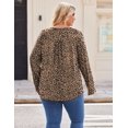 thumbnail image 5 of Zeagoo Plus Size Tops for Women Long Sleeve Shirts Crew Neck Casual Loose Tunic Blouse, 5 of 5