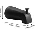 thumbnail image 3 of SENTO Bec de Baignoire Universel Noir Mat avec Inverseur, Robinet de Baignoire en Métal Durable et Robuste avec Inverseur de Douche - Filetage Intérieur IPS 4 Pouces 1/2 Pouces, Noir Mat, 3 of 6