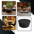 thumbnail image 3 of Covers & all Round Fire Pit Cover, Heavy Duty 18 Oz Waterproof UV & Weather Resistant for Patio Lawn Garden Backyard Outside, with Drawstrings (30"Diameter x 12"H, Black), 3 of 7