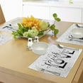 thumbnail image 4 of Ambesonne Live Laugh Love Place Mats Set of 4, Words Hipster, Standard Size, Black and White, 4 of 6