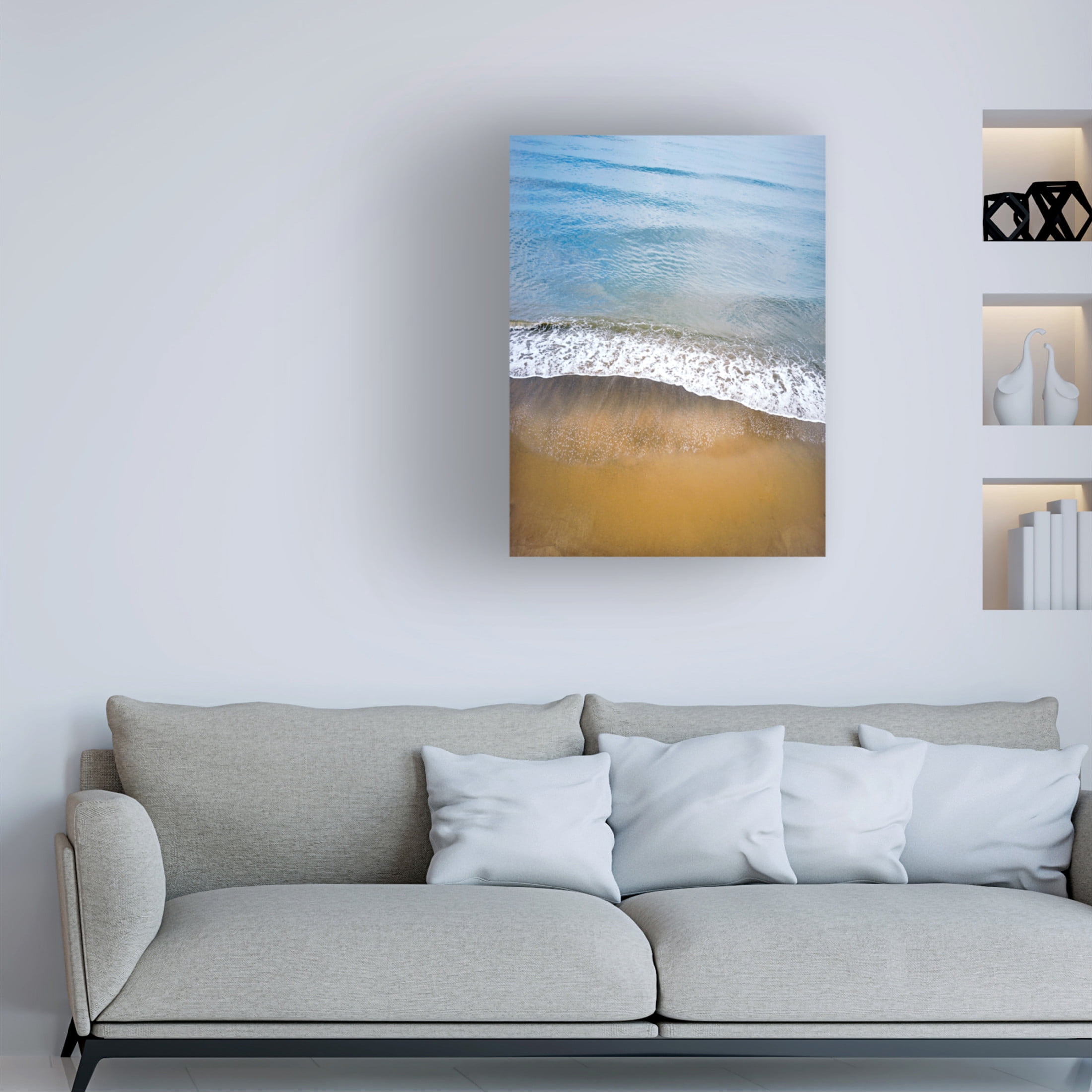 Canvas Wall Art - Tom Quartermaine 'Ocean View from Above' Wall Art for Living Room, Bedroom, or Office Décor by Trademark Fine Art - 24 x 32 Inches