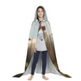thumbnail image 3 of Honeii Cute Prairie Sheep Herd Print Poncho Cape, Cloak Coat, Snuggly Hooded Wearable Blanket, Hooded Cape For Teenagers,Halloween Costumes-Medium, 3 of 7