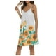 thumbnail image 2 of Vestido HUOGUO a la moda casual para mujer con estampado de girasoles, 2 of 3