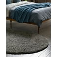 thumbnail image 4 of Unique Loom Everyday Shag Collection Area Rug - Solid (8' x 10' Oval Dark Gray), 4 of 6