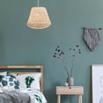 thumbnail image 4 of Miangastore Petit Abat-Jour Tissage en Bambou Style Rétro Abat-Jour Tonneau, 4 of 8