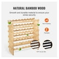 thumbnail image 4 of 48 Bottle Wine Rack, Stackable Bamboo Wood Wine Storage - 6 Tier Floor Standing Wine Holder Display Shelf for Kitchen, Bar, Cellar - Natural Finish, 4 of 7
