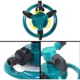 thumbnail image 4 of Green plastic automatic 360 rotating three prong garden sprinkler, lawn watering, garden watering flower sprinkler, 4 of 5