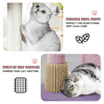 thumbnail image 5 of MoNiBloom 33" Flower Cat Tree for Indoor Cats, Compact Cat Tower with Condo, Scratching Posts, Flower Perch & Dangling Toys for Kittens & Small Cats, Cute Cat Furniture Stand, Purple, 5 of 8