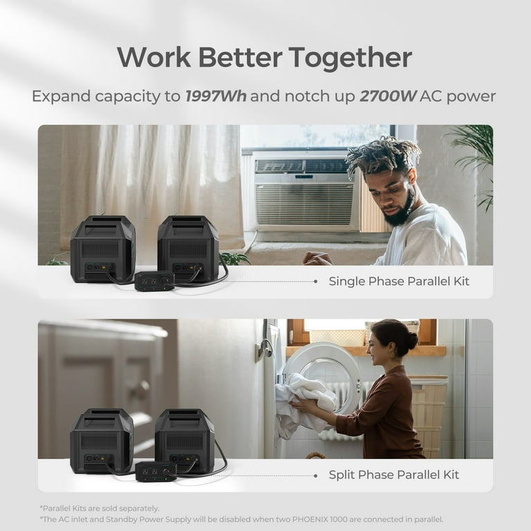 Renogy Phoenix 1000 Solar Generator, 1500W Continuous/3000W Peak