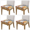 thumbnail image 2 of Gaeub Hello Summer Cute Gnome Square Chair Seat Covers, Stretch Fitted Printed Chair Seat Cushion Cover for Kitchen, Office - One Size, 2 of 9