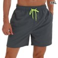 thumbnail image 3 of Minnieouse Pantalones cortos de playa de verano para hombre, pantalones cortos de secado rápido para correr, gimnasio, Fitness, entrenamiento Prendas para la parte inferior del cuerpo Gris 3XL, 3 of 6