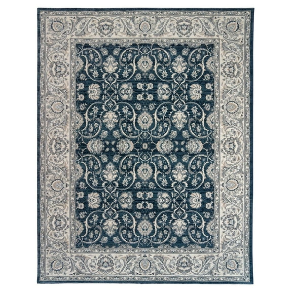 Gertmenian Majestic Croft Traditional Floral Denim Indoor Area Rug, 9x13