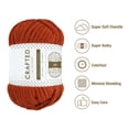 thumbnail image 6 of Crafted by Catherine Plush Chenille Yarn for Knitting, Crocheting and Amigurumi - 2 Pack (8.8 oz / 250g, 152 yards each skein), Cinnamon, Gauge 6 Super Bulky, 6 of 6