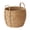 Brown, variant on Small Woven Rattan Christmas Tree Collar Basket, Natural Handwoven Round Tree Base Cover, Farmhouse Tree Skirt Alternative for Indoor Holiday Decor