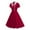 Red, variant on Teyfeniy Women Button Down Dresses with Collar A Line Pleated Dress Short Sleeve Flowy Midi Dress Solid Color Casual Summer Fashion Outfit Holiday Vacation Going Out Dresses