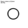 thumbnail image 2 of 30pcs Black Nitrile Butadiene Rubber NBR O-Ring 4mm Inner Dia 0.5mm Width, 2 of 2
