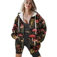 thumbnail image 4 of COEQINE Oversized Sweatshirts Women's Fashion Hoodie Cat Spider Web Pumpkin Bat Print Full Zipper Hooded Jacket Long Sleeve Y2K Tops for Women with Pockets Fall Casual Wear, M, 4 of 7