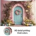 thumbnail image 4 of 5 x 3 ft Spring Easter Backdrop Pink Garden Bunny Colorful Eggs Floral Garland Wood Door Photography Backdrop Children Kids Birthday Portrait Newborn Baby Shower Party Photo Studio Props, 4 of 5