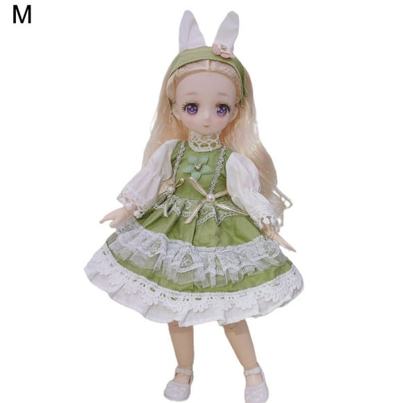 BJD Doll Lovely Collectible Comfortable to Touch Two-dimensional Comic Face BJD Doll Girl Toy Birthday Gifts