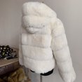 thumbnail image 3 of Abrigo con capucha de piel de zorro falsa para mujer, chaqueta gruesa con capucha de lujo, abrigo de invierno de alta calidad, 2022, 3 of 5
