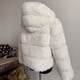 thumbnail image 3 of Abrigo con capucha de piel de zorro falsa para mujer, chaqueta gruesa con capucha de lujo, abrigo de invierno de alta calidad, 2022, 3 of 5