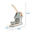 thumbnail image 4 of DIY Badge Making Kit JM-701B with 58mm Mold, Circle Cutter, and 100 Badge Components - Grey Color, 4 of 6