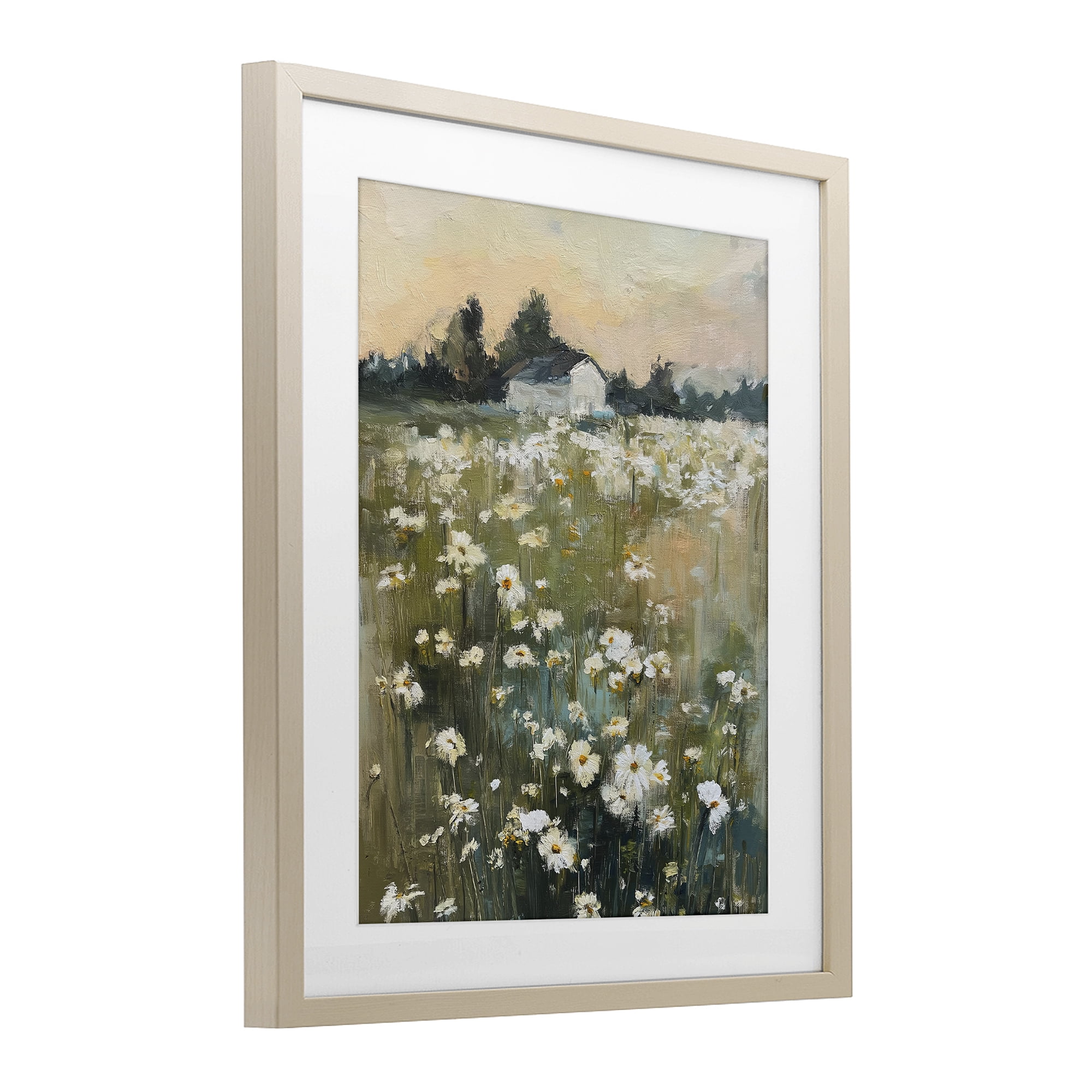 Stupell Industries Expressive Endless Daisies Birch Framed Print Under Glass, design by Svetlana Aleynikova