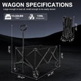 thumbnail image 2 of Collapsible Folding Wagon, Heavy Duty Garden Cart with All Terrain Wheels, Large Capacity Utility Wagon, 2 of 6