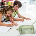thumbnail image 2 of Aesthetic Pencil Case, Transparent Large Capacity Multi-layer Stationery Bag for Students and Organization, 2 of 3