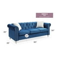 thumbnail image 2 of Glory Furniture Raisa Velvet Sofa in Navy Blue, 2 of 6