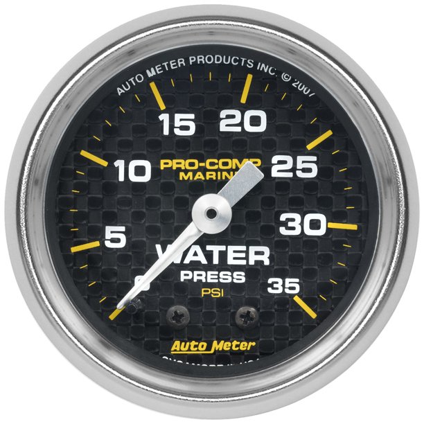 AutoMeter 20077240 Marine Mechanical Water Pressure Gauge Walmart