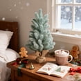 thumbnail image 6 of 18 Inch Snow Flocked Christmas Tree Artificial Mini Xmas Tree with Burlap Base, Flocked Cone Tree for Home Office Desk Tabletop Holiday Decorations and Party Centerpieces, 6 of 6