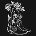 thumbnail image 3 of Country Girl Boots Women's Long Sleeve T-shirt Vintage Cowgirl Western Floral Southern Rustic Country Style Cute Roses Rodeo, 3 of 7