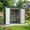 6' x 8'-Green, variant on Asofer 6'x4' Outdoor Storage Shed, Heavy Duty Metal Garden Shed with Lockable Higher Hinged Door, Tool Storage for Patio, Backyard, Lawn, Dark Gray