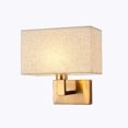 thumbnail image 4 of Lámpara de Pared de Lino, Moderna Instalació de la Noche de Instalación de la Luz de la Noche, Acabado de Oro para El Dormitorio para El Corredor, 4 of 7