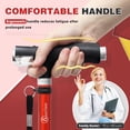 thumbnail image 3 of Bastón BeneCane Quad Cane con dos luces LED, base grande, mango en T y ligero, ajustable, de cuatro puntas, resistente, para hombres y mujeres (rojo), 3 of 5