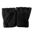 thumbnail image 1 of Guantes de ciclismo para levantamiento de pesas, de medio dedo, para fitness, gimnasio, deportes, antideslizantes (negros), talla M, 1 of 6