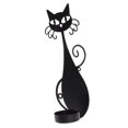 thumbnail image 4 of Candelabro decorativo para el hogar, candelabro decorativo para el hogar, candelabro duradero con forma de gato, candelabro de hierro, diseño aerodinámico, 4 of 12