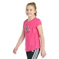 thumbnail image 3 of Girls 8-20 adidas Cap Sleeve Tee Color: Aqua Size: LARGE, 3 of 4