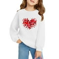 thumbnail image 3 of Bnwani Sweatshirt Girls Cotton Crew Neck Long Sleeve Sweatshirt Valentine'S Day Cute Printed Tops Pullover, 3 of 3