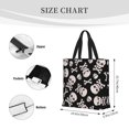 thumbnail image 2 of KLL black white Skull bone Pattern Aesthetic Tote Bag for Women Beach Bag Shopping Bags Shoulder Bag Reusable Grocery Bags, 2 of 5