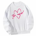 thumbnail image 2 of Sudadera de cuello redondo para hombre y mujer, camisa blanca de manga larga sin capucha, ropa deportiva, jersey de cuello redondo para compras en la Blanco Yinane Sudaderas con cuello redondo, 2 of 8